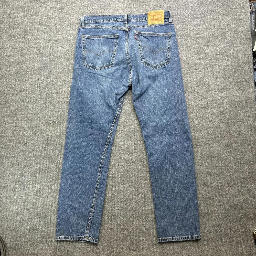 Levi's 505 Jeans Men's Blue Denim Straight Pockets Classic Zip Fly 34X31 - Flaws